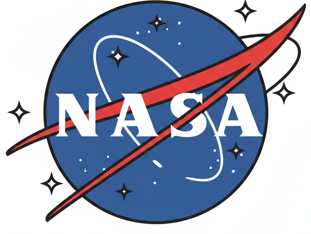 simple NASA line icon 